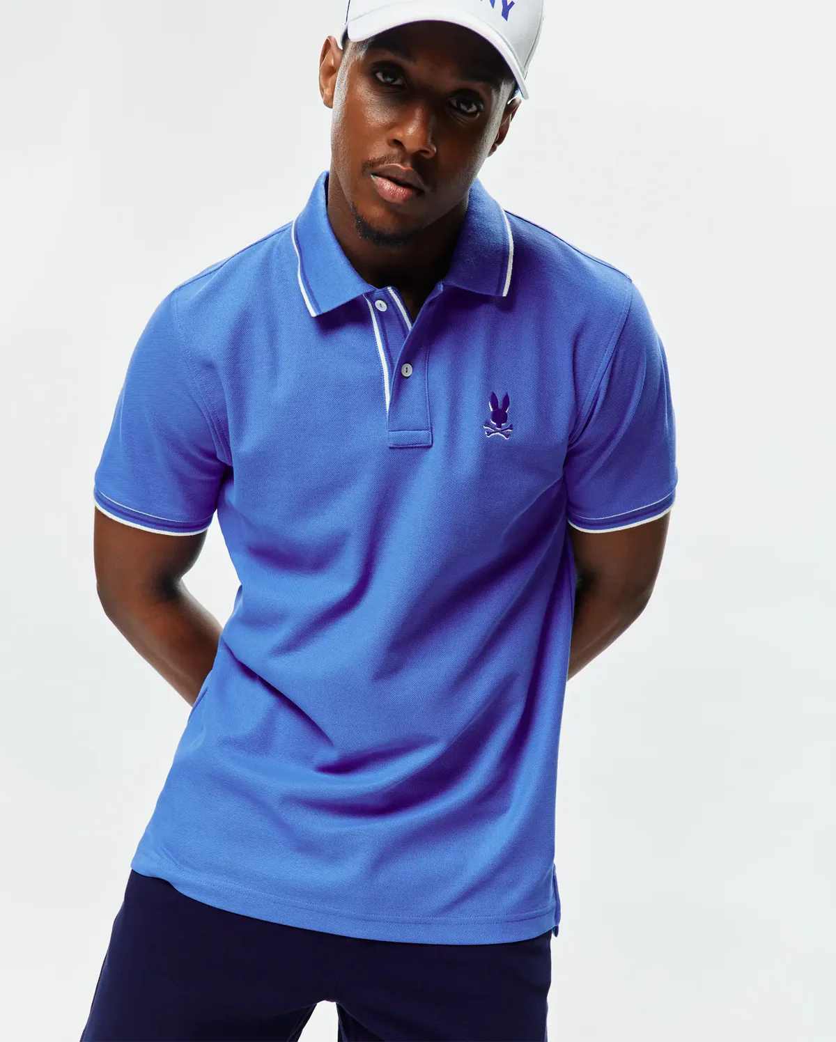 Psycho Bunny Blue Brad Pique Polo
