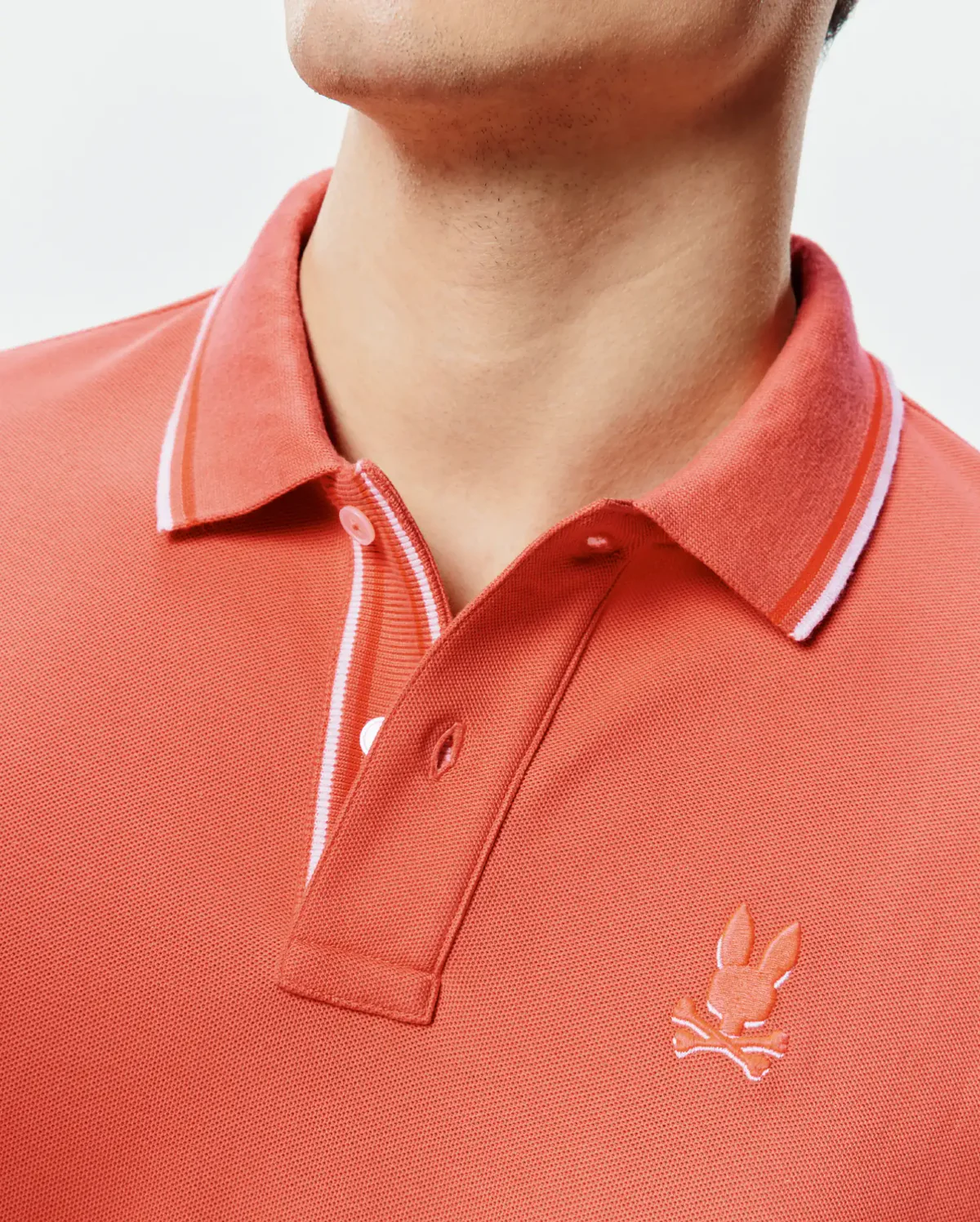 Psycho Bunny Orange Brad Pique Polo - Image 2
