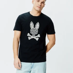 Psycho Bunny Black Brad Graphic Tee