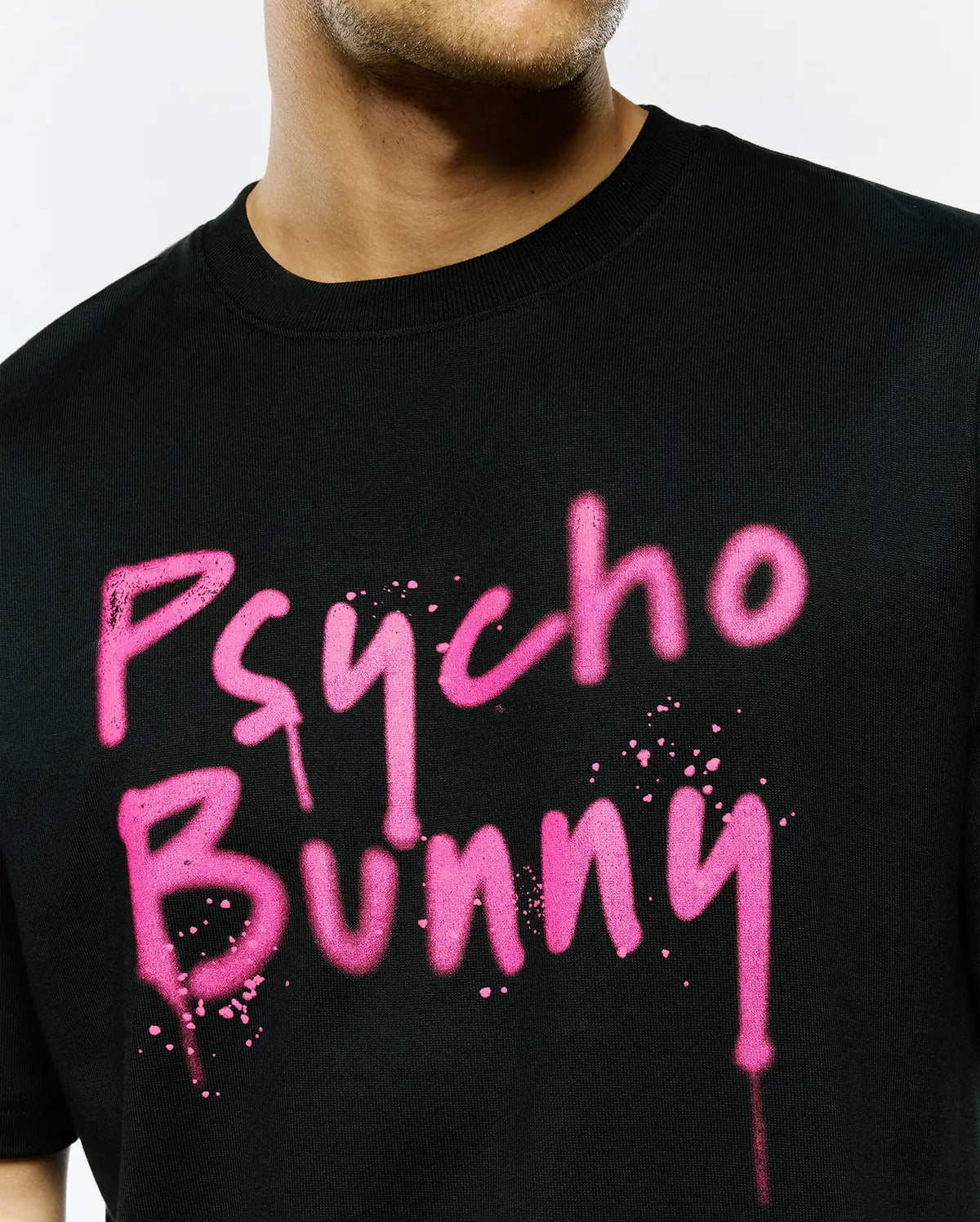 Psycho Bunny Black Duncan Graphic T-shirt Oversized - Image 3