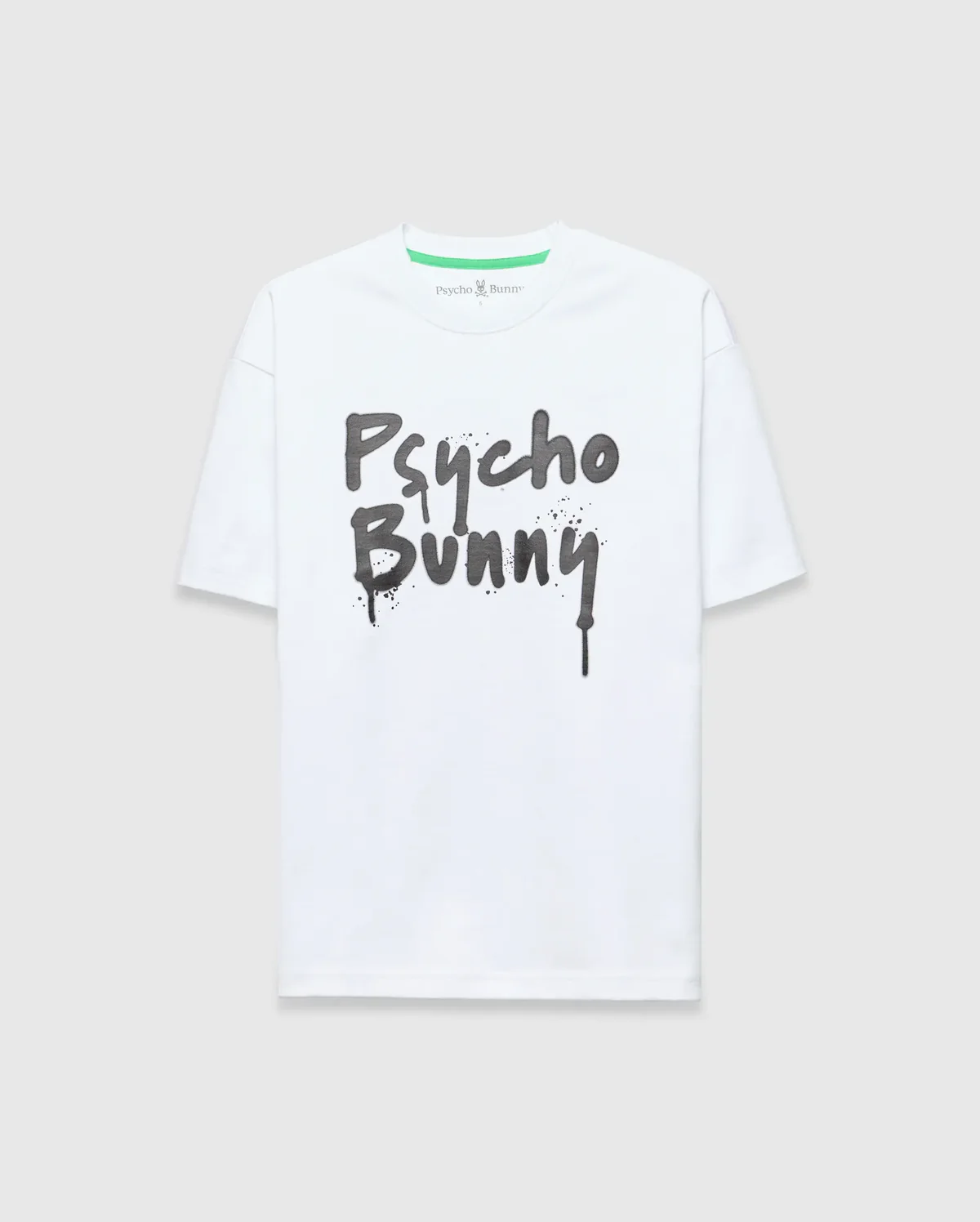 Psycho Bunny White Graphic T-shirt Oversized - Image 4