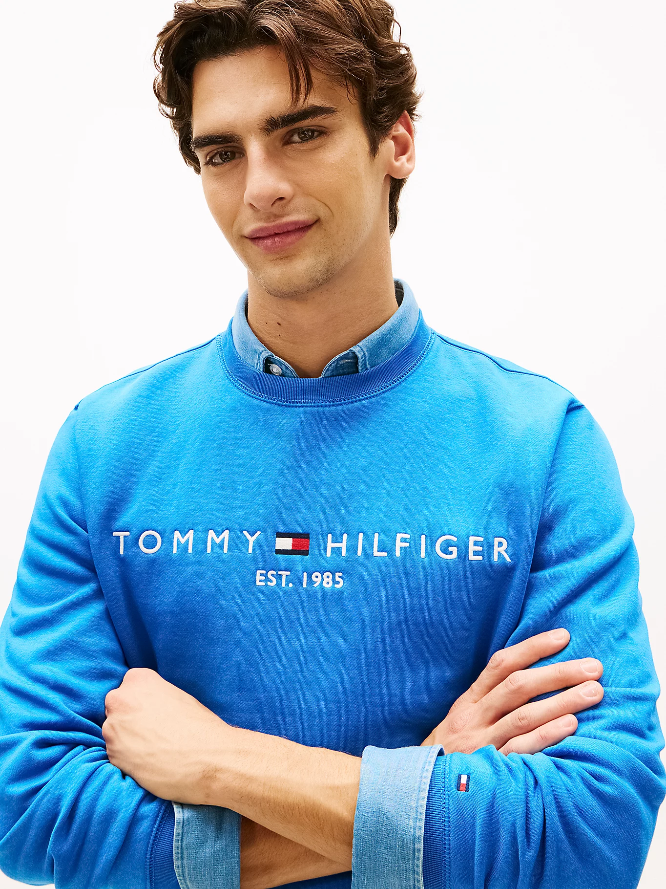 Tommy Hilfiger Blue Orbit Logo Sweatshirt - Image 2