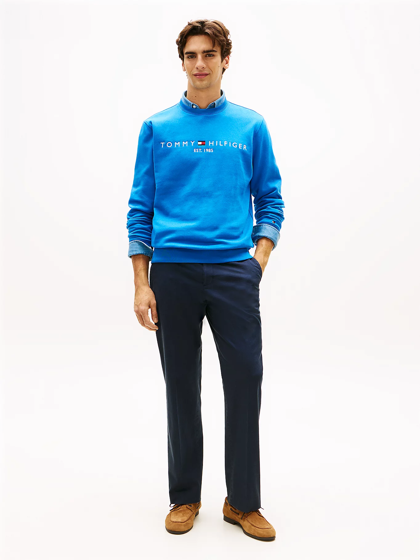 Tommy Hilfiger Blue Orbit Logo Sweatshirt - Image 3