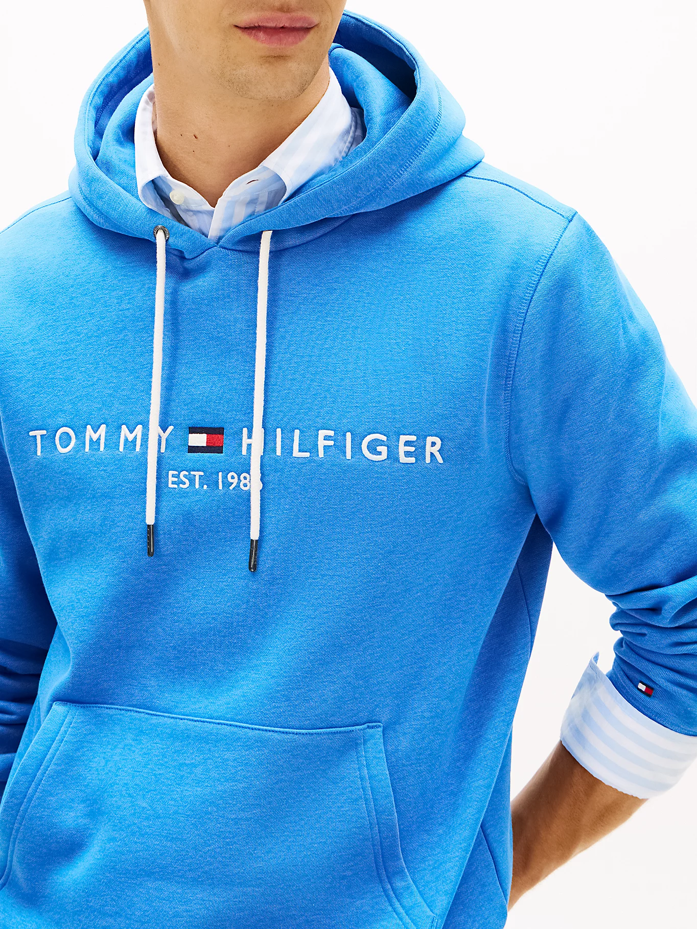 Tommy HilfigerBlue Orbit Logo Hoody - Image 2