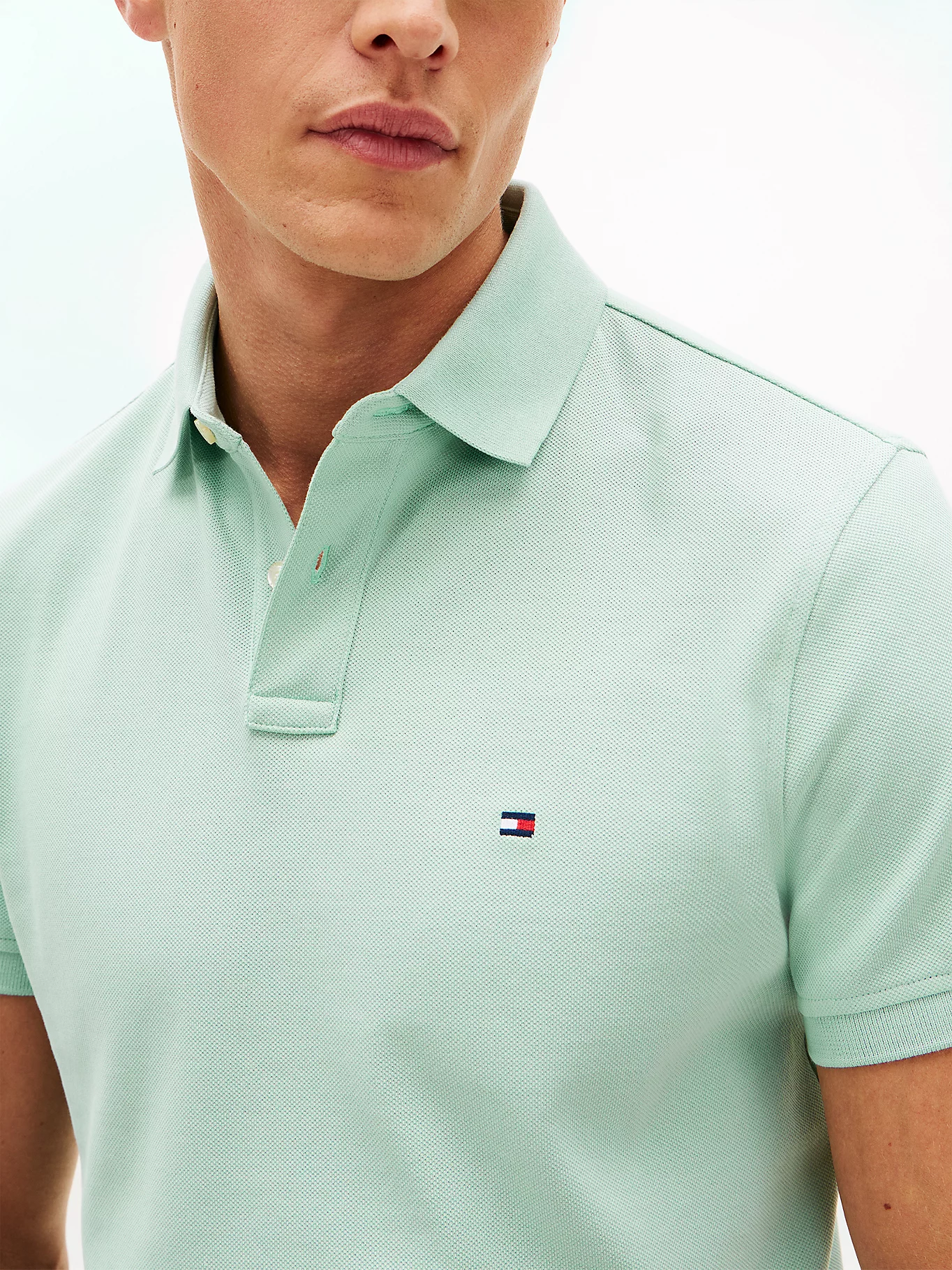 Tommy Hilfiger Pastel Green 1985 Fit Polo Shirt - Image 2