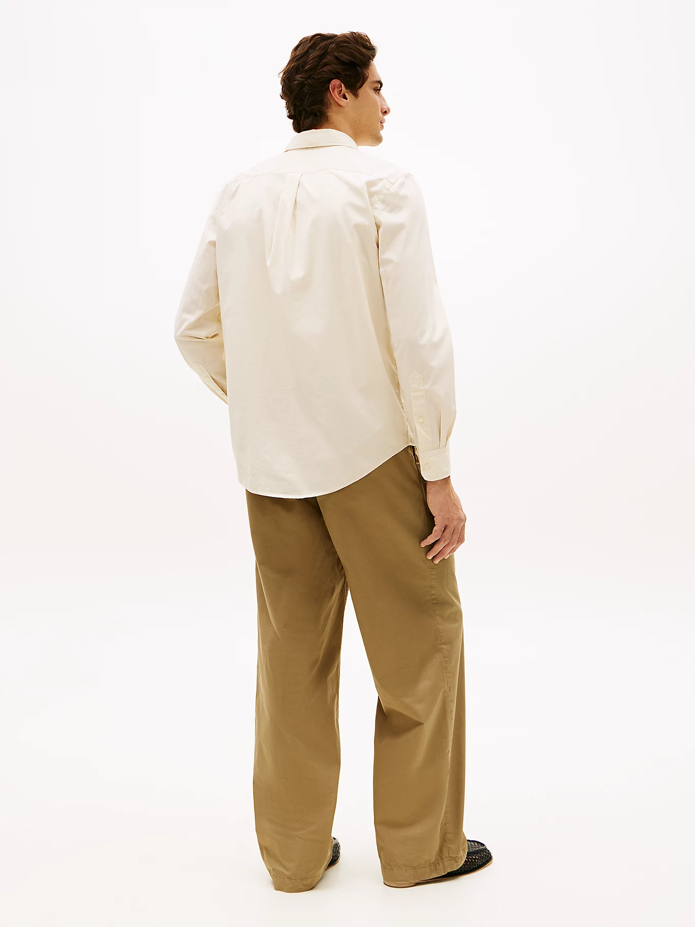 Tommy Hilfiger Off White Poplin Shirt - Image 4