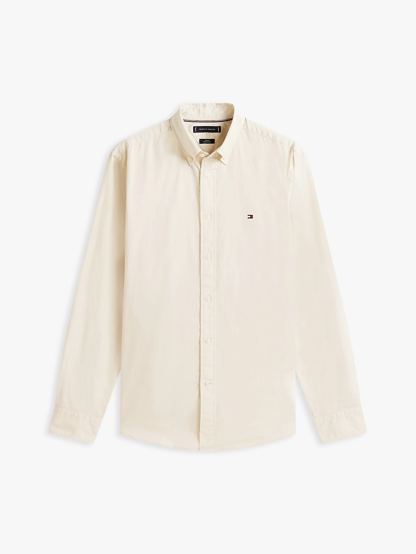 Tommy Hilfiger Off White Poplin Shirt - Image 5