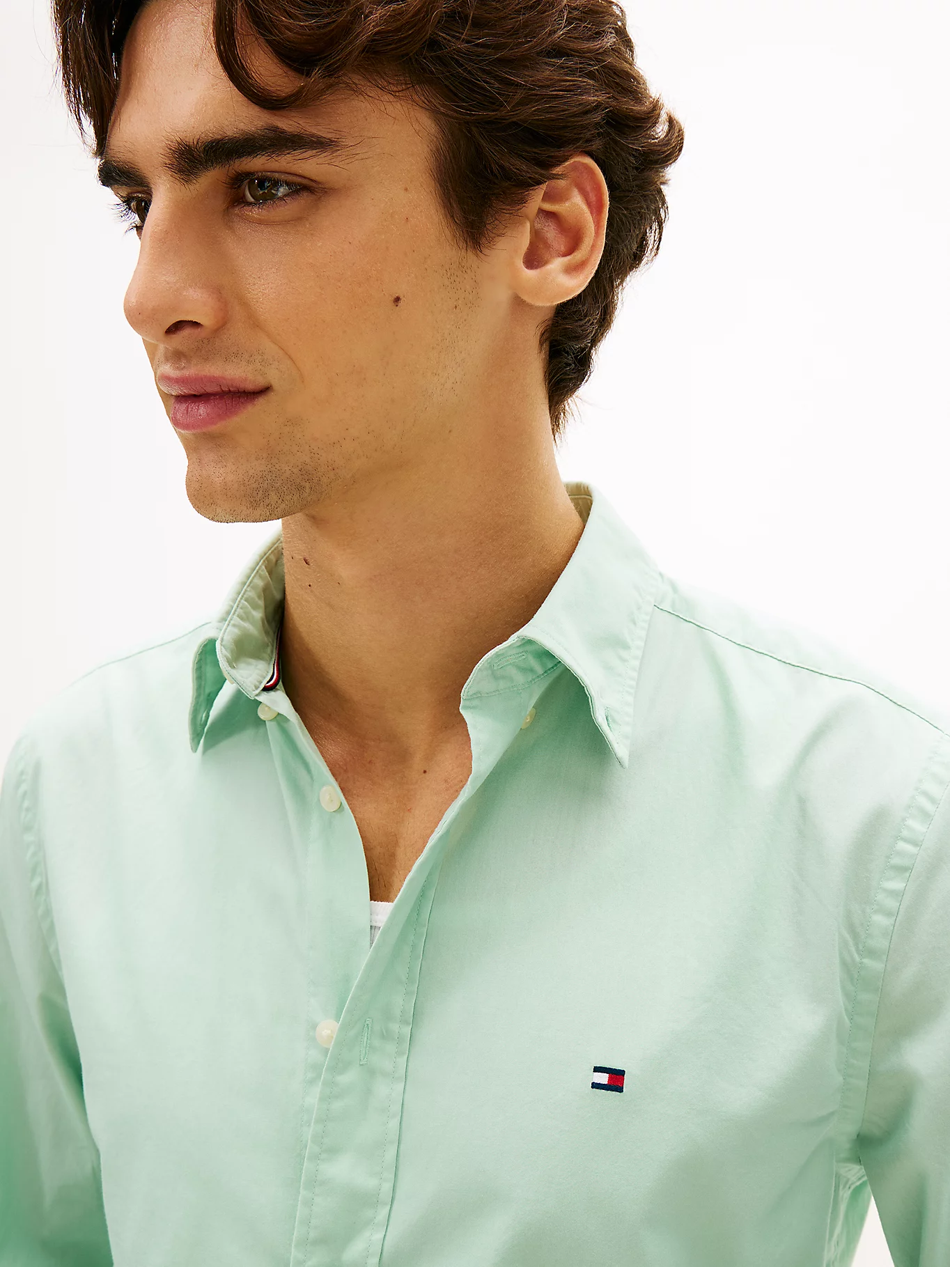 Tommy Hilfiger Mint Poplin Shirt - Image 2