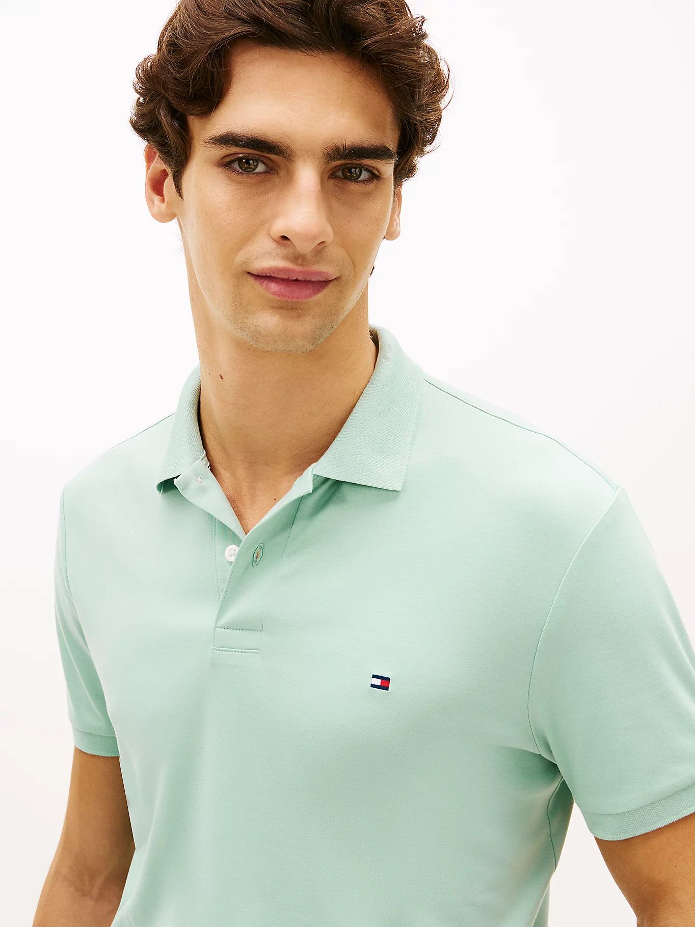 Tommy Hilfiger Green Liquid Cotton Polo Shirt - Image 2