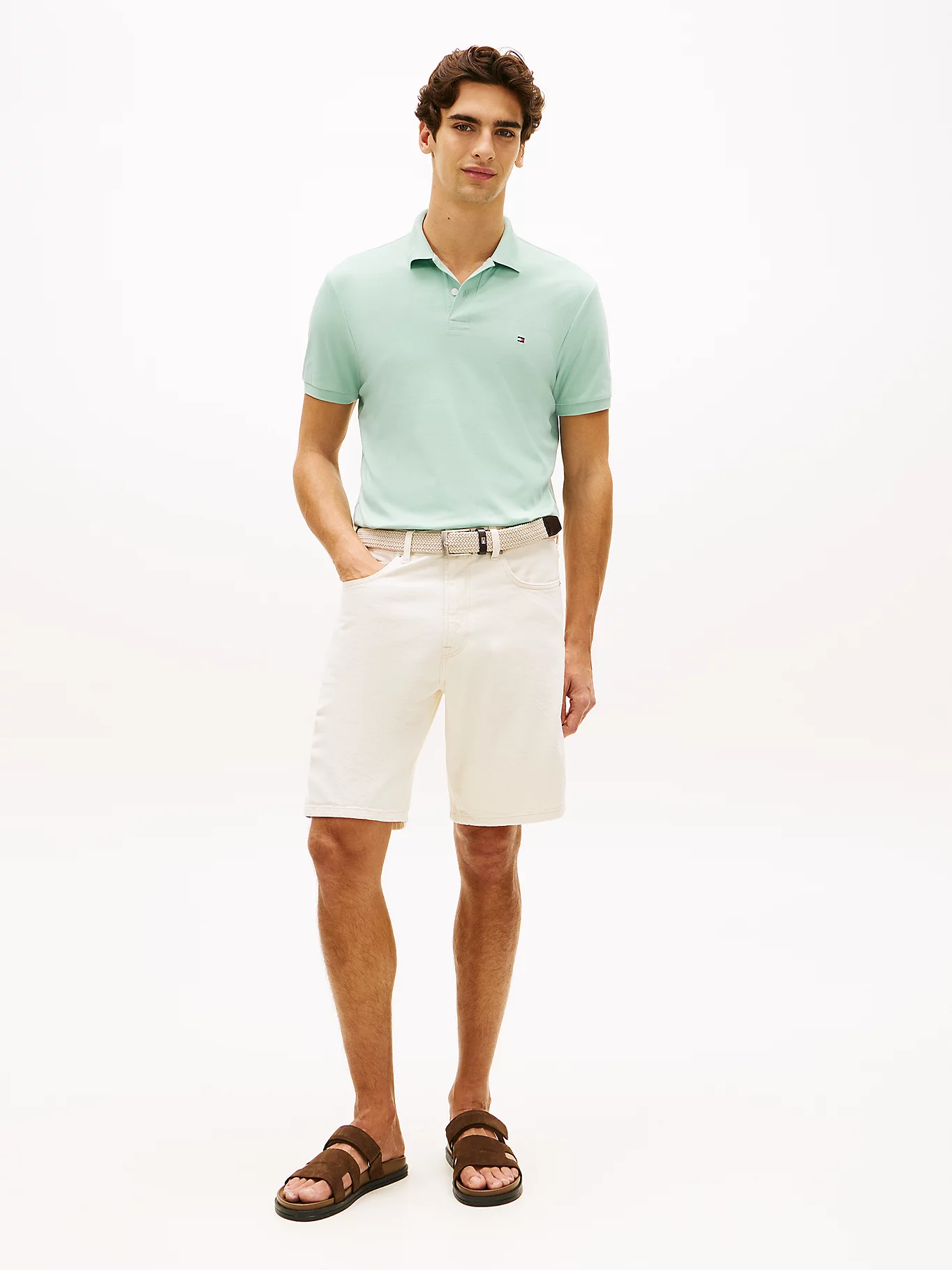 Tommy Hilfiger Green Liquid Cotton Polo Shirt - Image 3