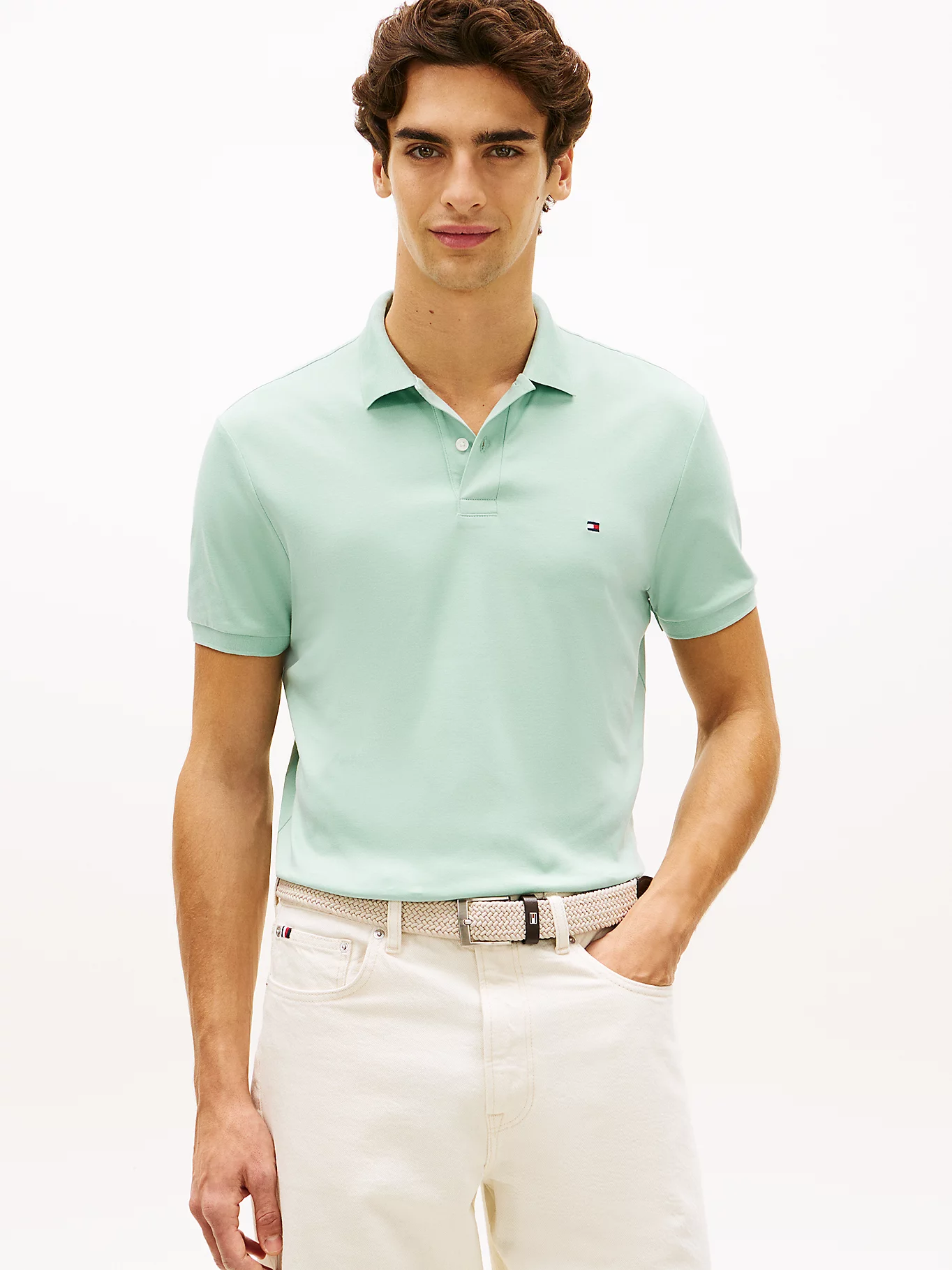 Tommy Hilfiger Green Liquid Cotton Polo Shirt