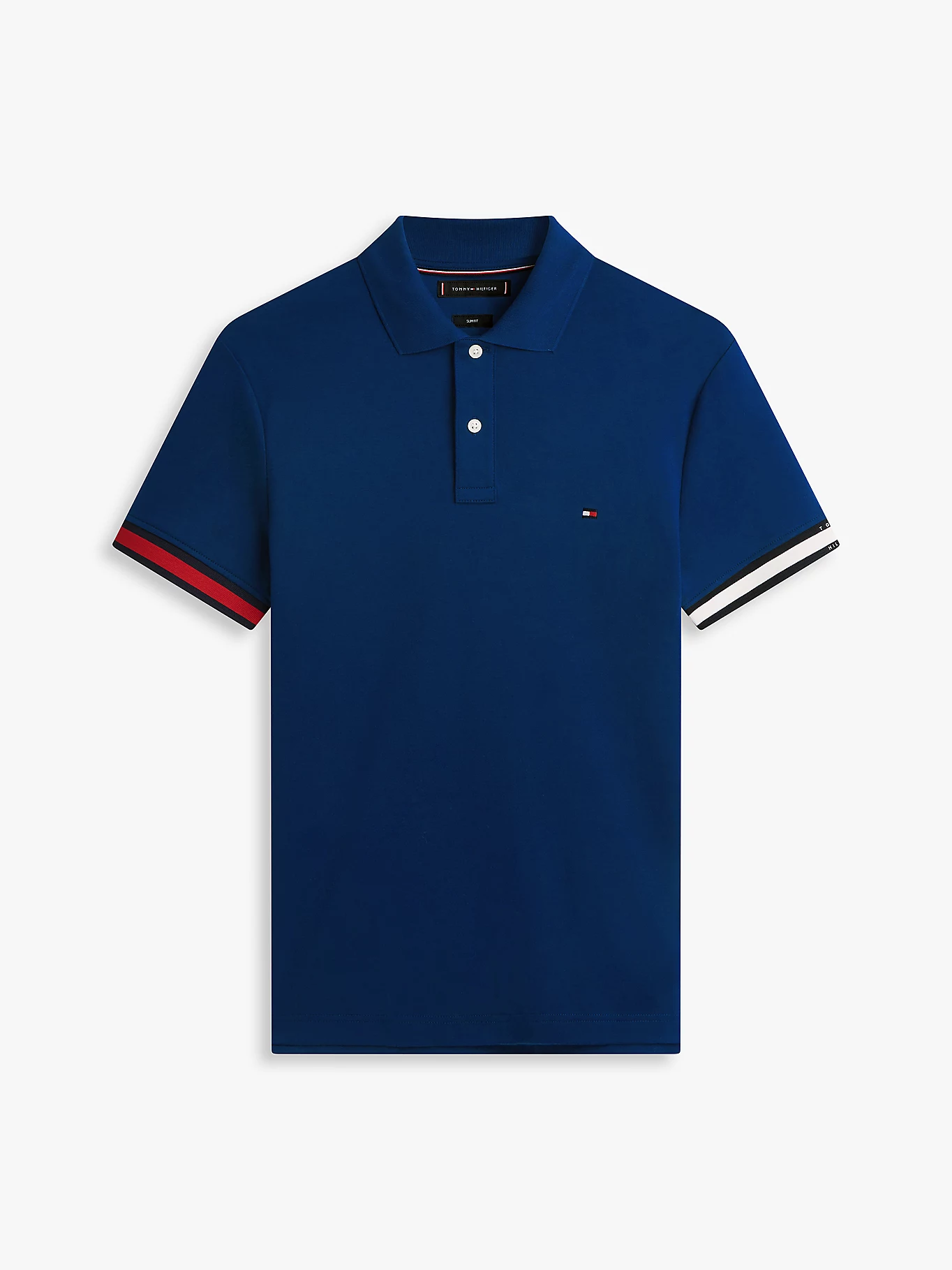 Tommy Hilfiger Navy Slim Fit Tipped Polo - Image 4