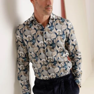 R2 Pattern Shirt Navy