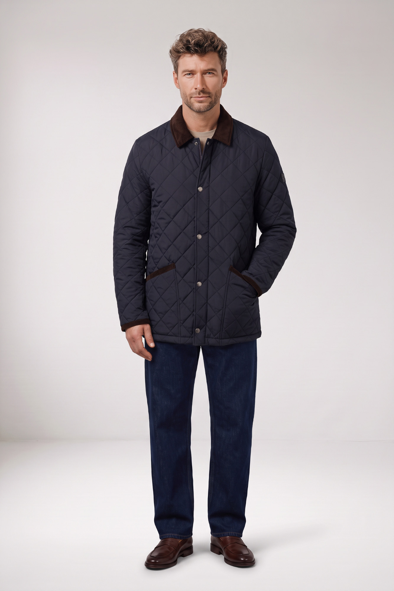 Giordano Navy Quilted Jacket - Image 2
