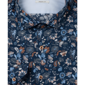 Giordano Navy Leaf Pattern Shirt