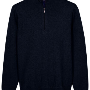 Bailys Navy Cotton Cashmere 1/4 Zip