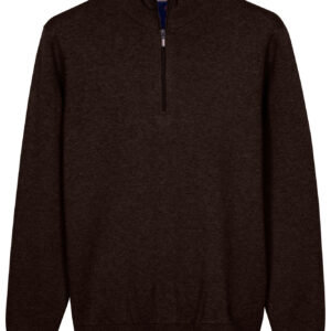 Bailys Brown Cotton Cashmere 1/4 Zip