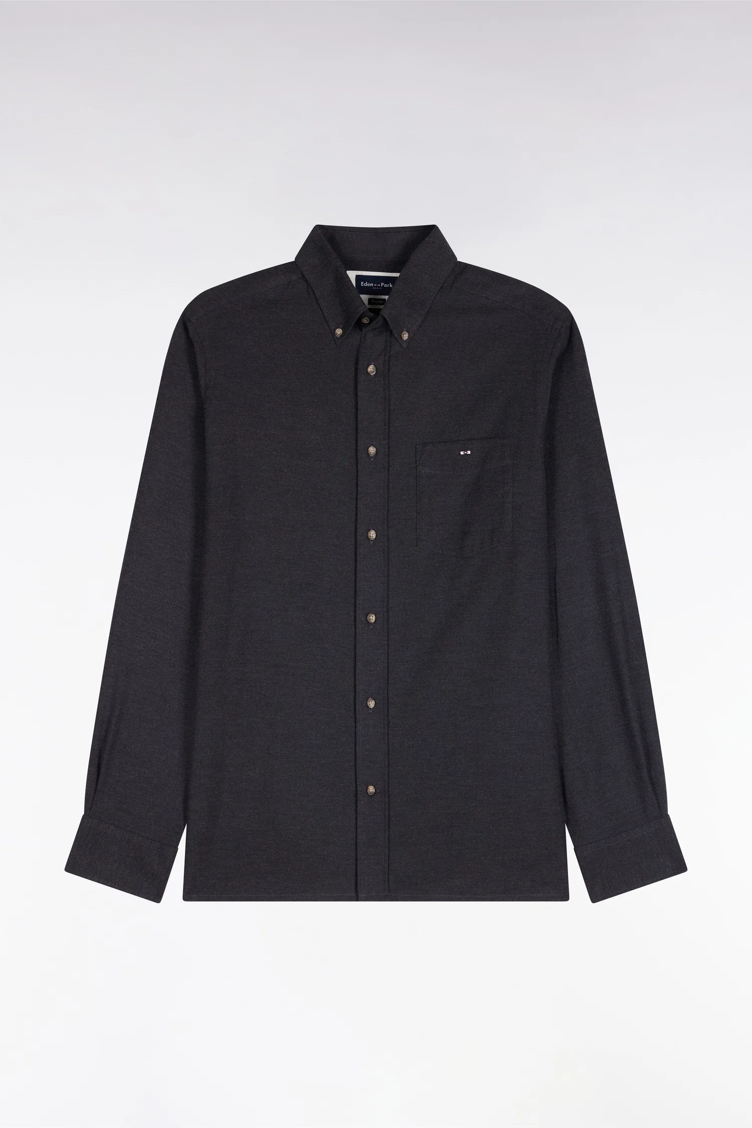 Eden Park Charcoal Regular Long Sleeve Shirt