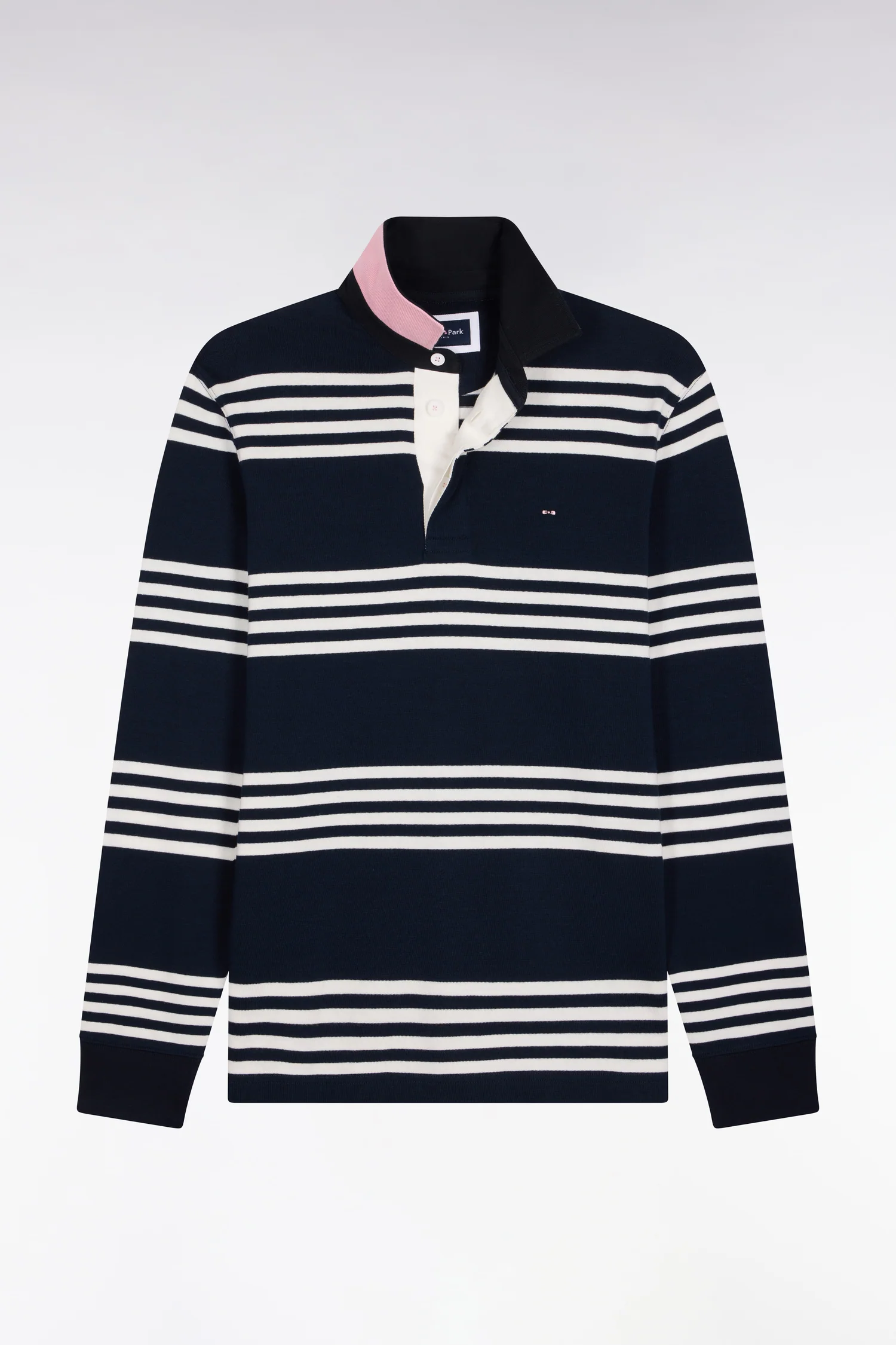 Eden Park Navy and White Striped Rugby Jersey - Image 6