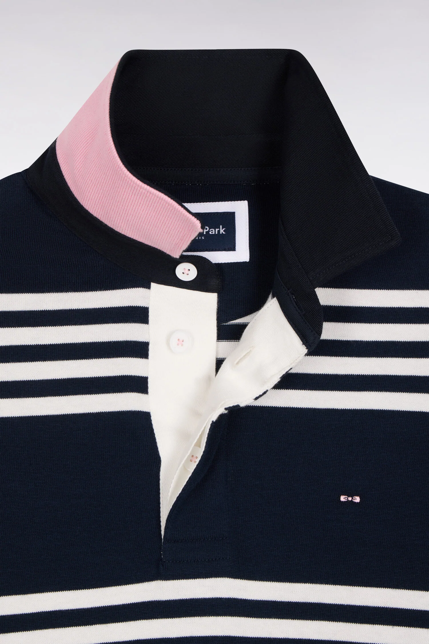Eden Park Navy and White Striped Rugby Jersey - Image 5