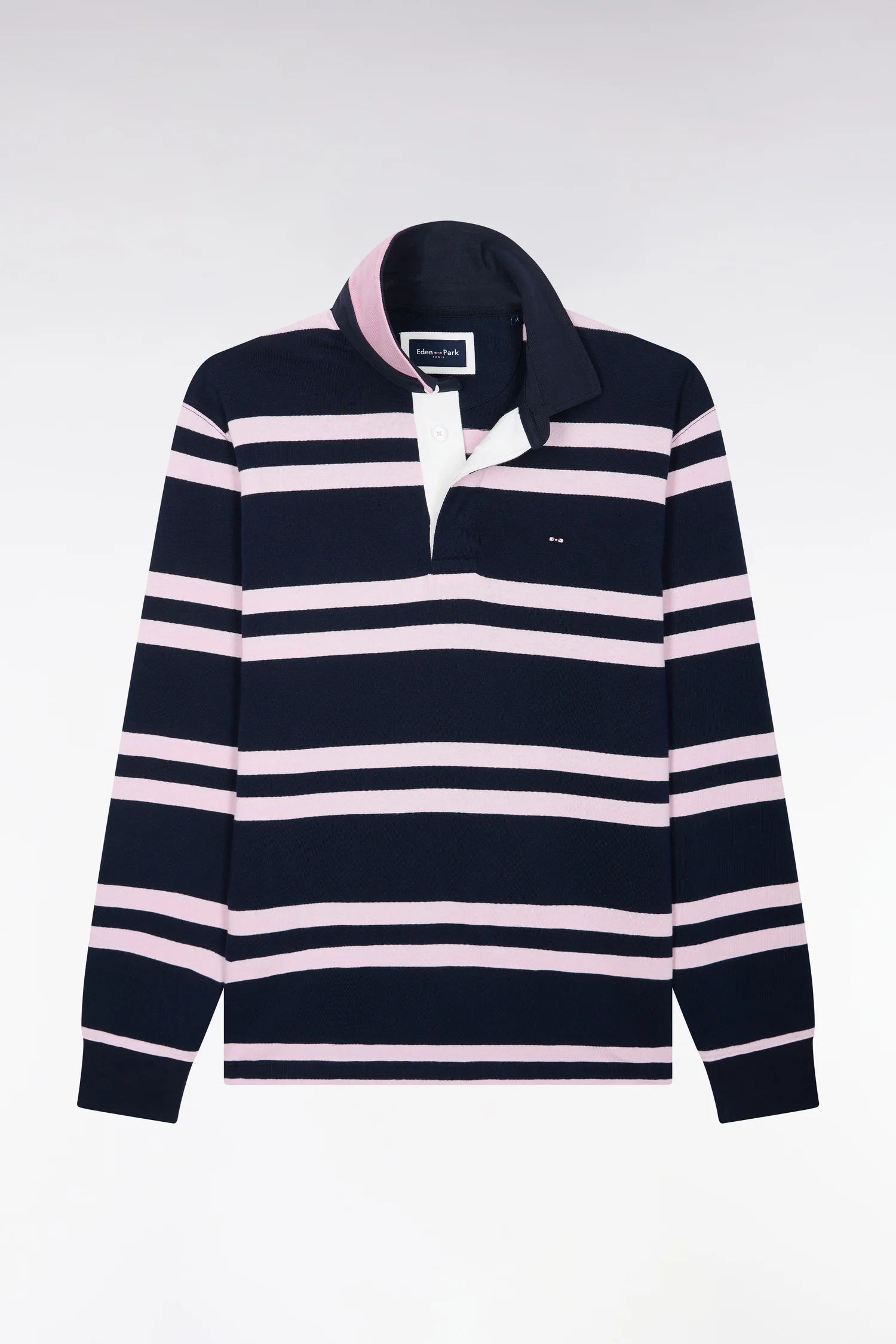 Eden Park Rugby Jersey Navy with Pink Stripes - Image 5