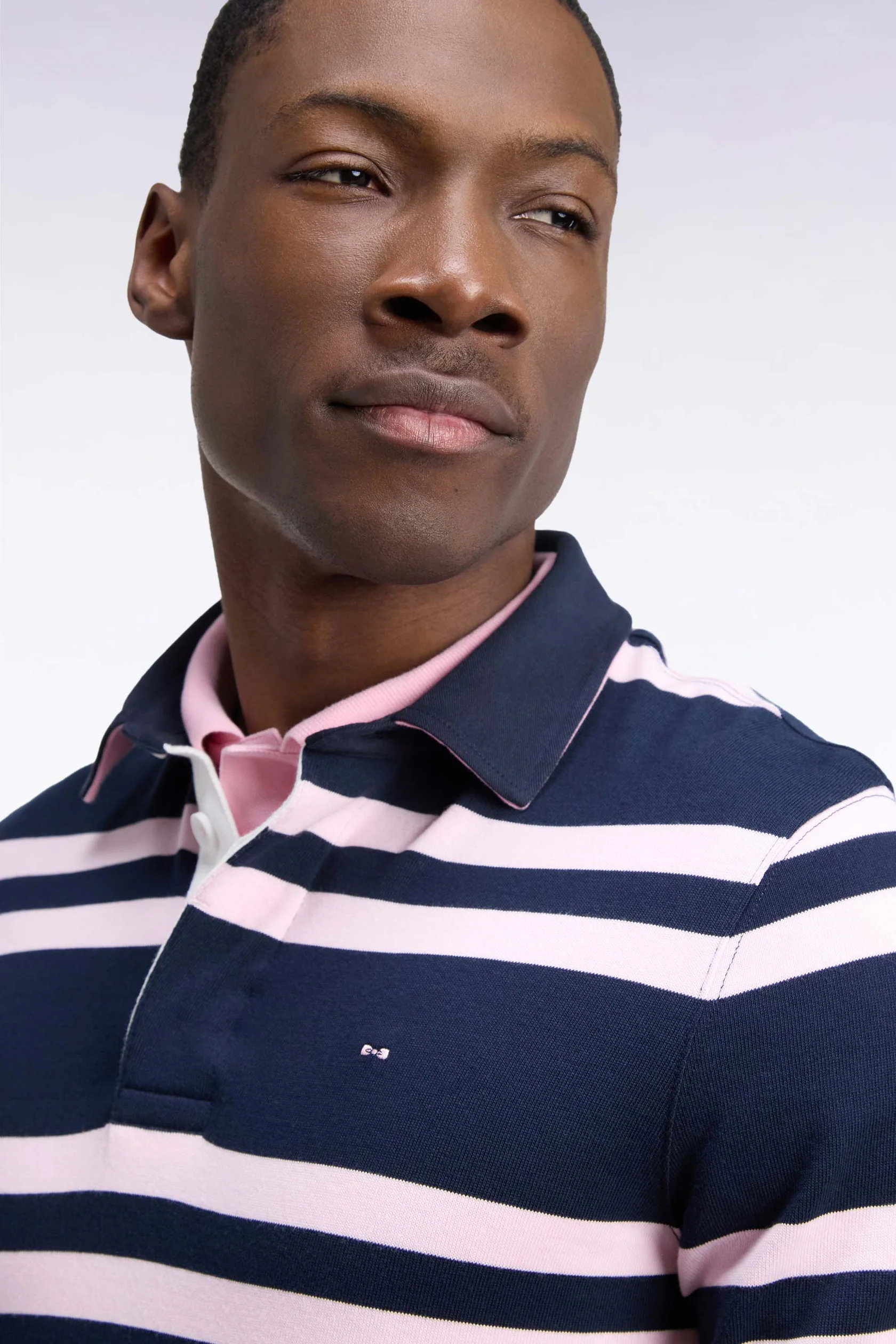 Eden Park Rugby Jersey Navy with Pink Stripes - Image 3
