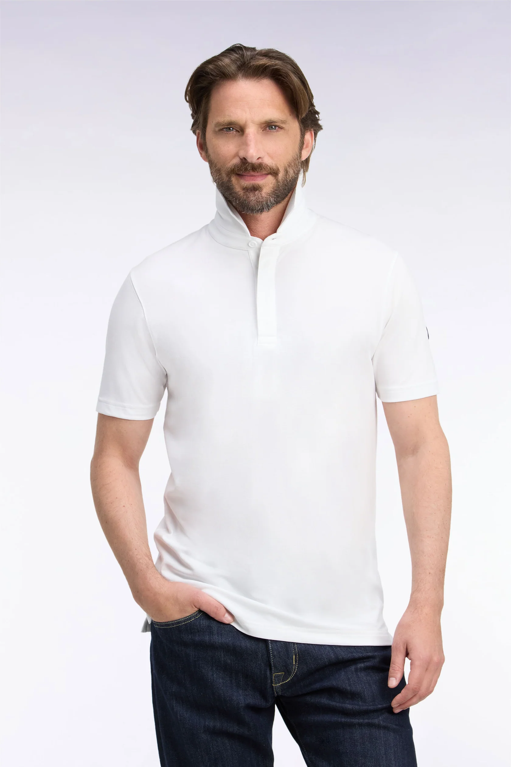 Eden Park White Golf Polo Shirt