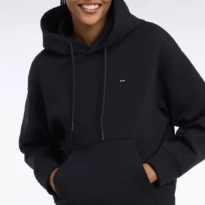Eden Park Relaxed Fit Black Interlock Hoodie