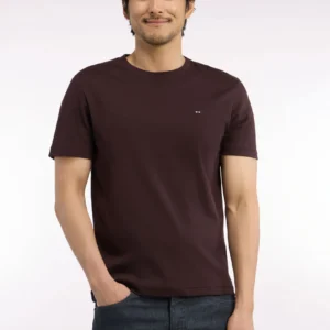 Eden Park Burgundy Cotton Jersey T-Shirt