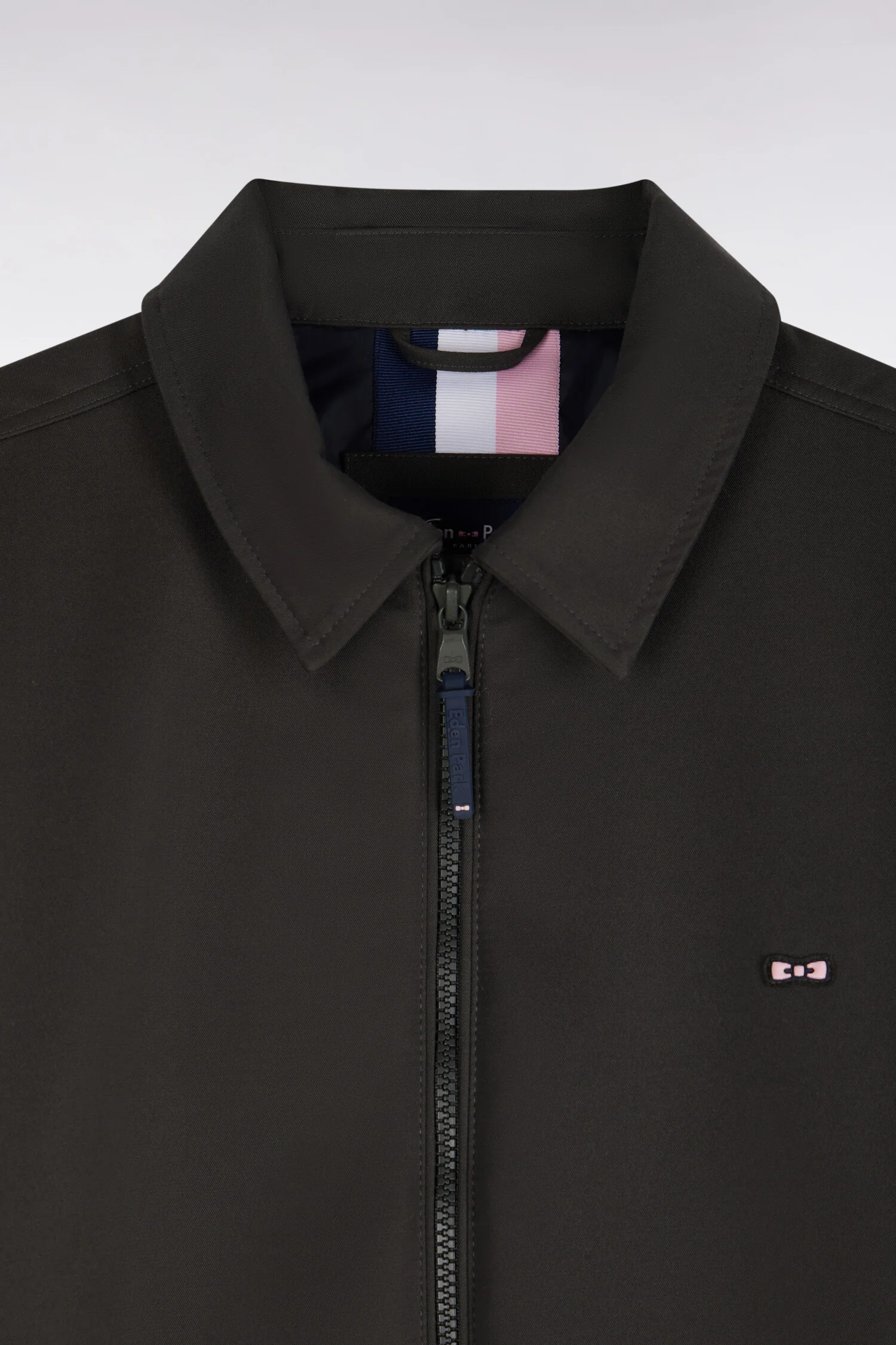 Eden Khaki Nylon Jacket with Ribbed Edges - Image 5