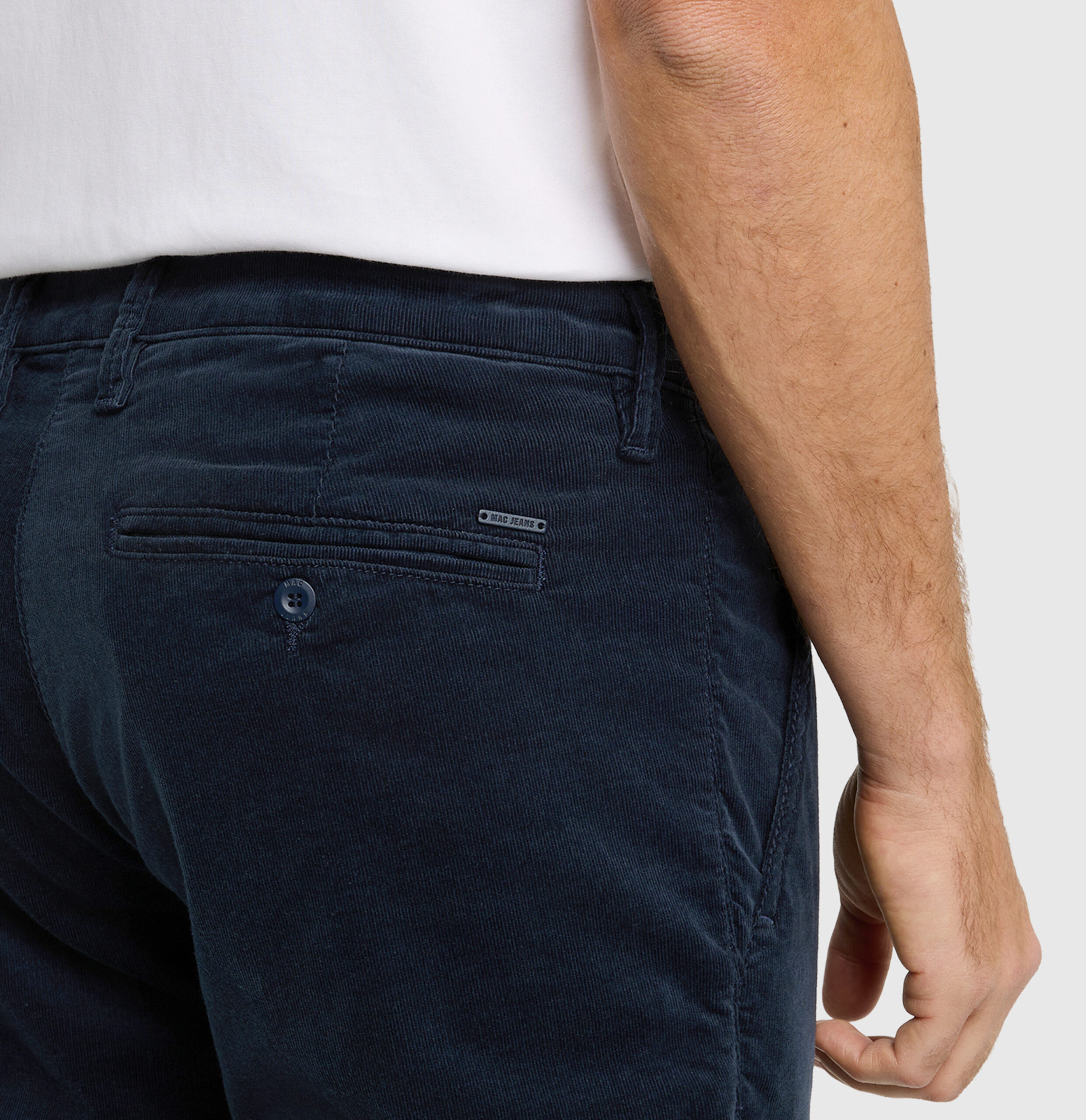 Mac Navy Corduroy Driver Chino - Image 3