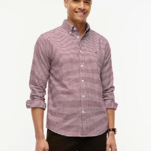 Tommy Hilfiger Burgundy Gingham Check Oxford Shirt