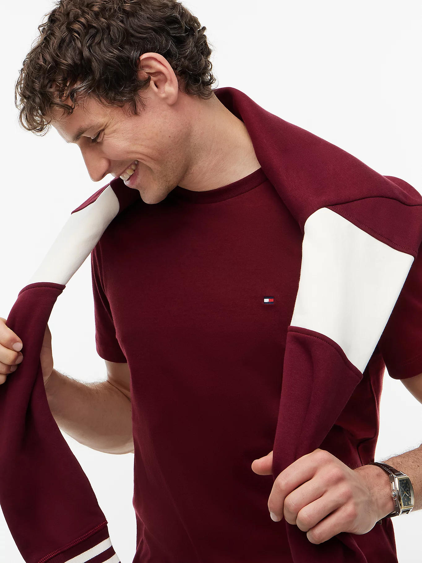 Tommy Hilfiger Burgundy T-Shirt - Image 2