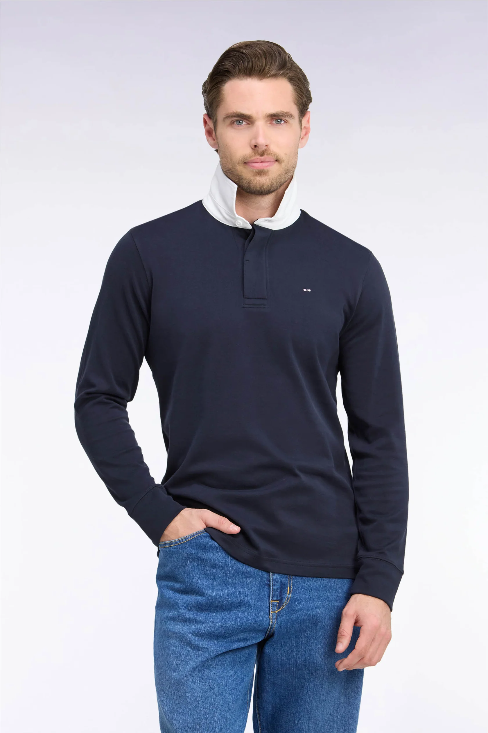 Eden Park Navy Rugby Top