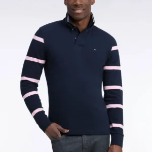 Eden Park French Flair Navy/Pink Rugby Jersey