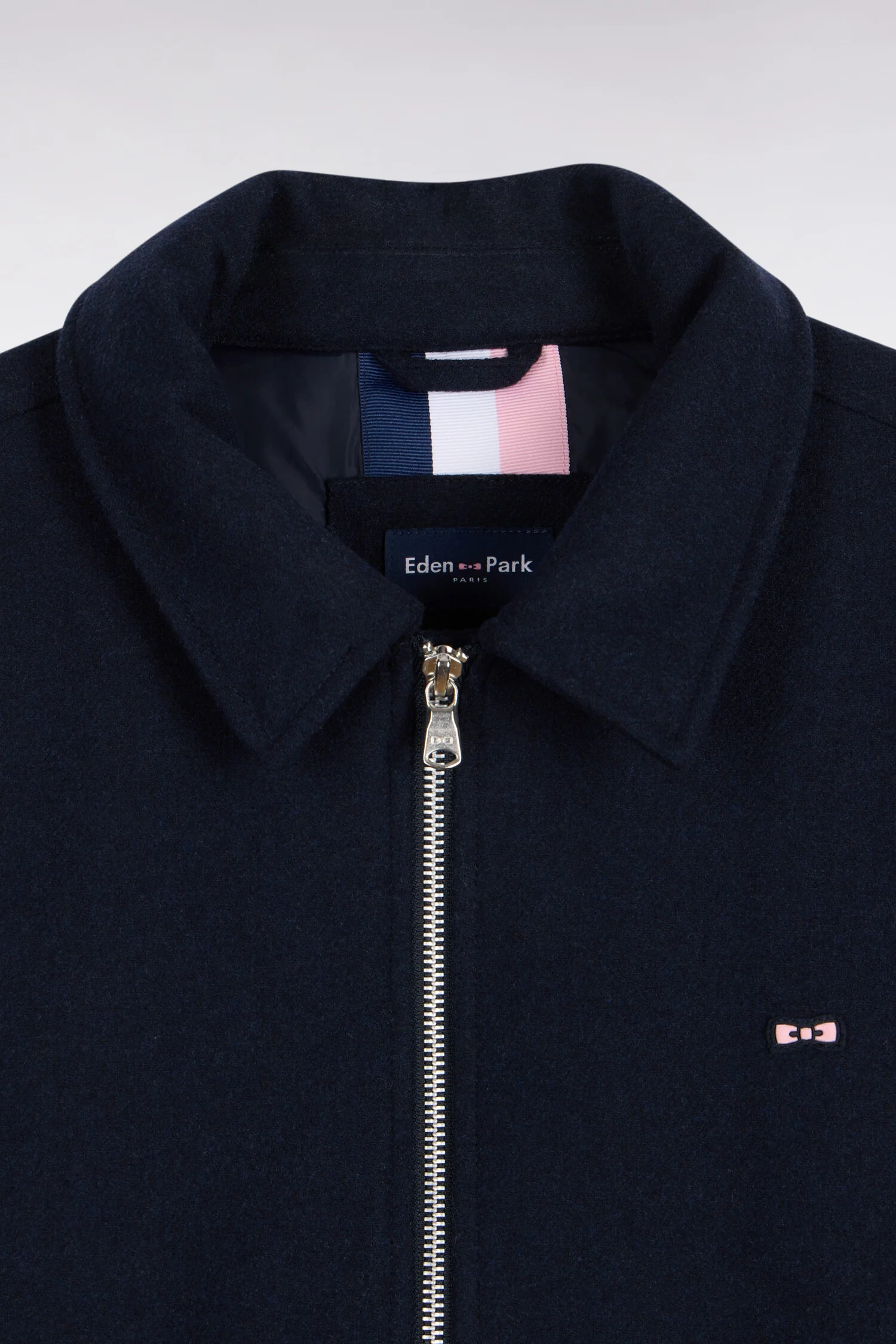 Eden Park Navy Straight Cut Padded Flannel Jacket - Image 5