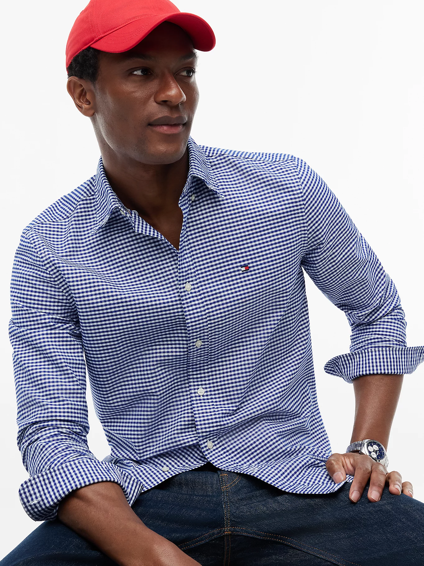 Tommy Hilfiger Blue Gingham Long sleeve Shirt - Image 2