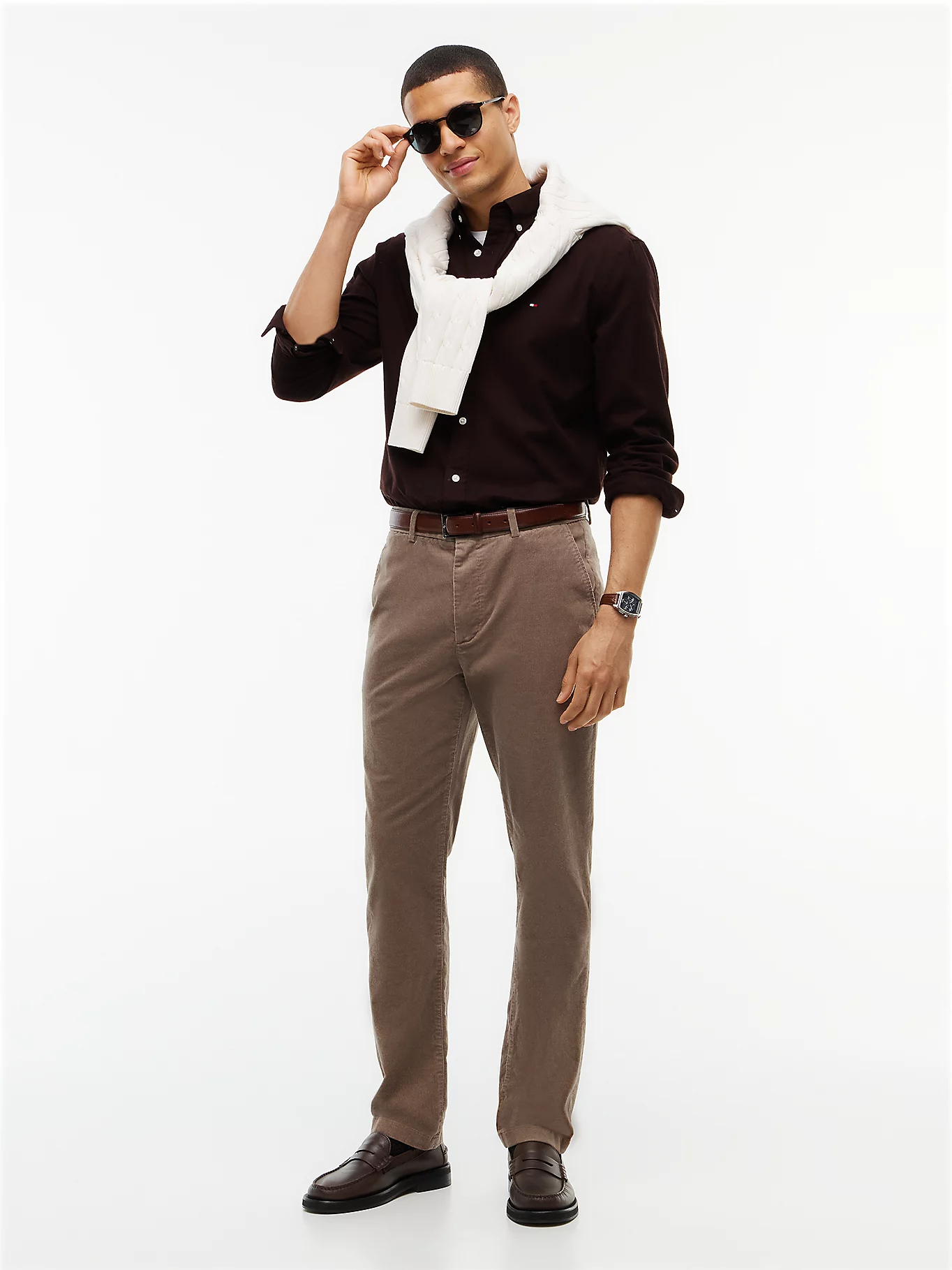 Tommy Hilfiger Brown Flannel Long Sleeve Shirt - Image 2