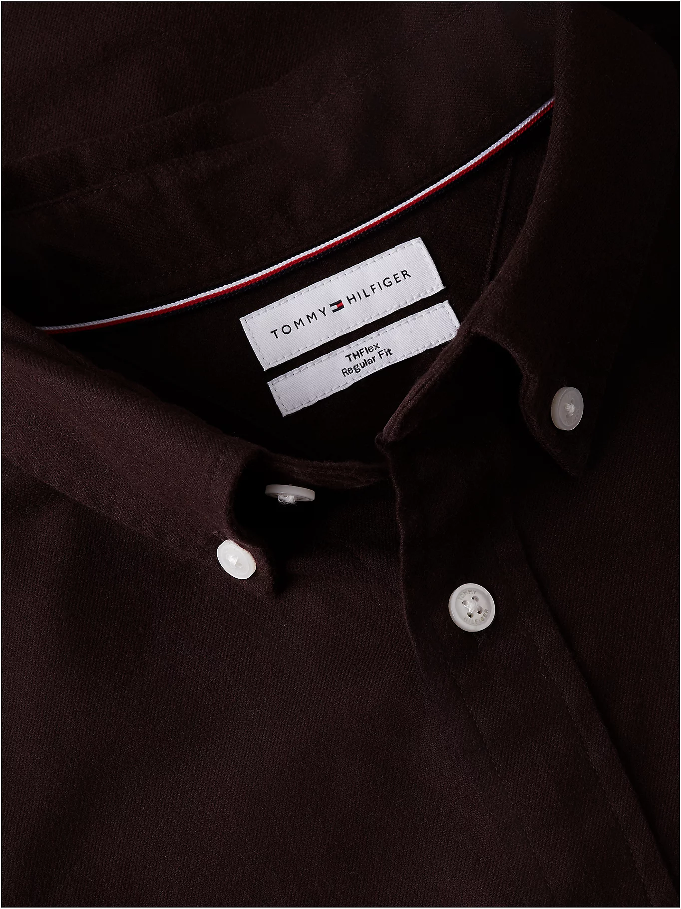 Tommy Hilfiger Brown Flannel Long Sleeve Shirt - Image 6