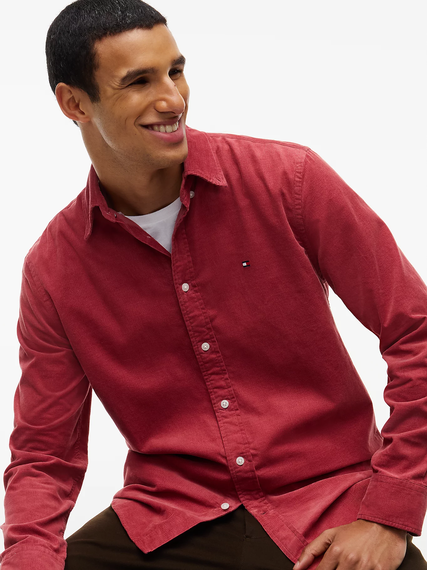 Tommy Hilfiger Cherry Corduroy Shirt - Image 3